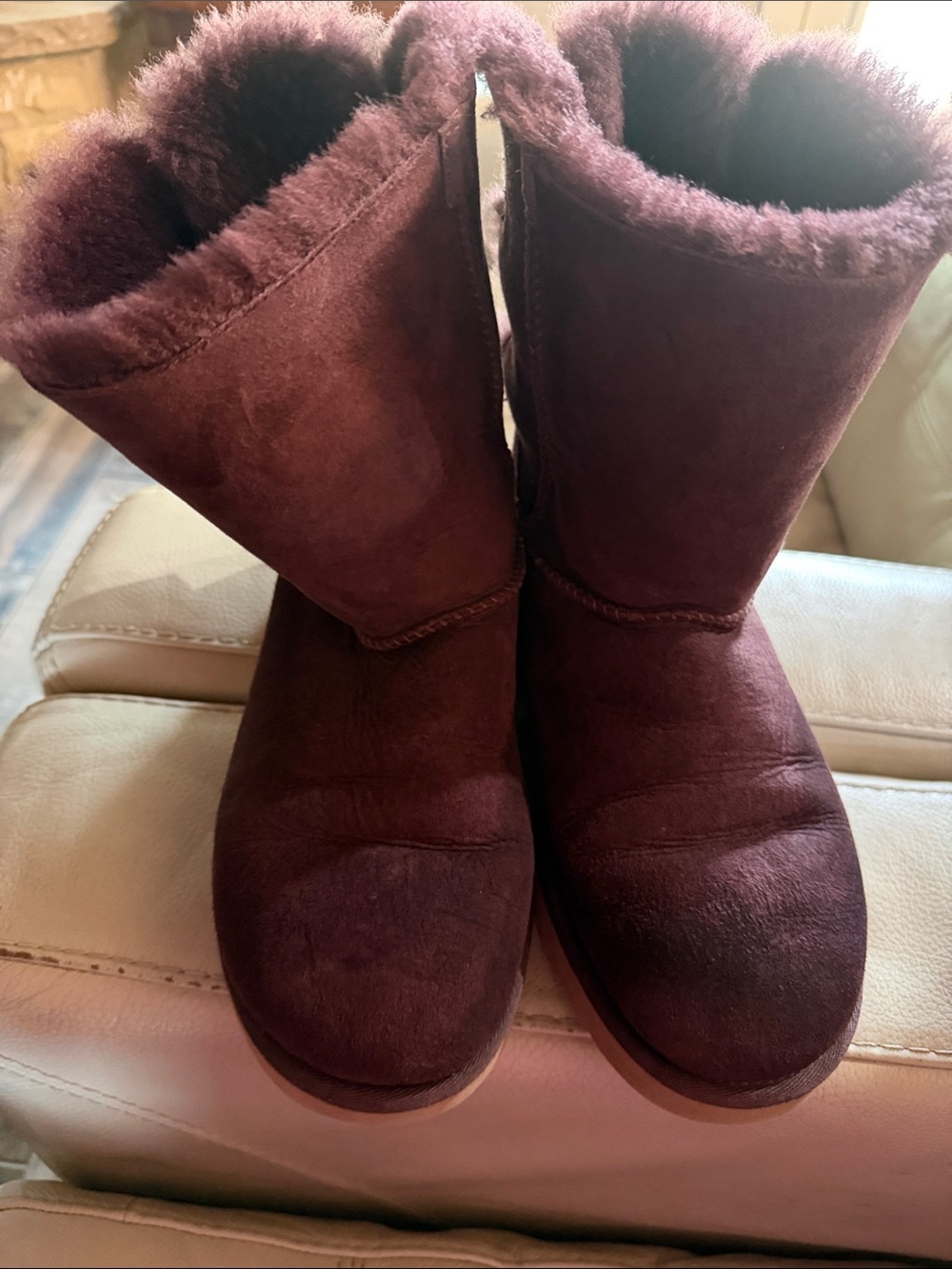 Ugg Australia Shearling-Lined Bailey Bow Women's Winter Boots - purple